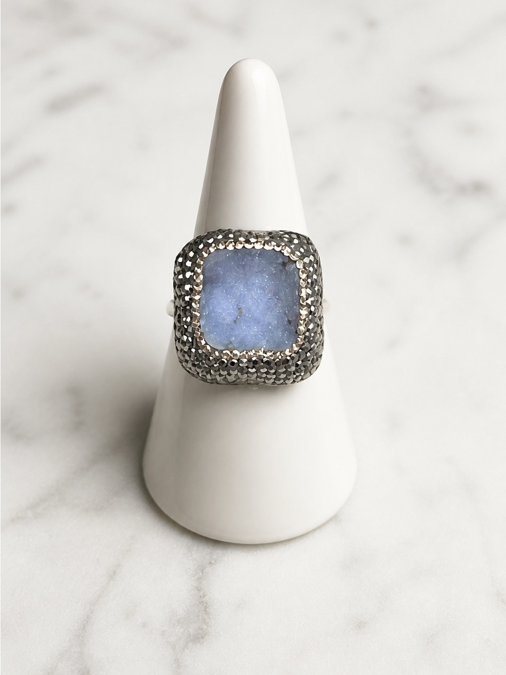 Sterling Handmade Druzy Ring Sz. 5.5